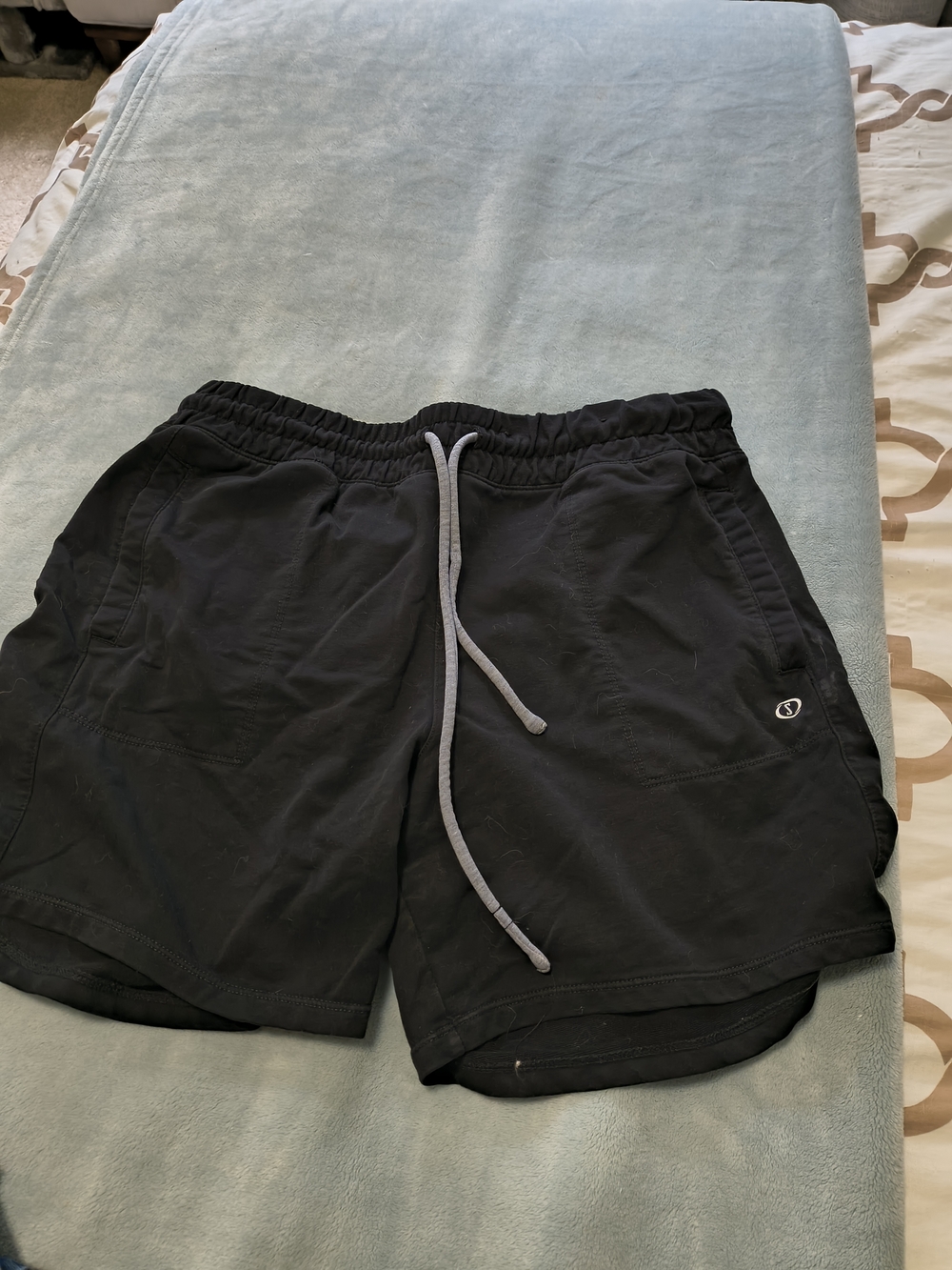 Women's Black Athletic Drawstring Shorts with Pockets